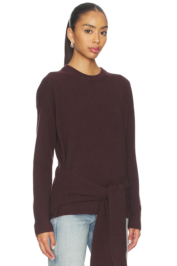 view 2 of 4 Premium Cashmino Crewneck Sweater in Heathered Cocoa