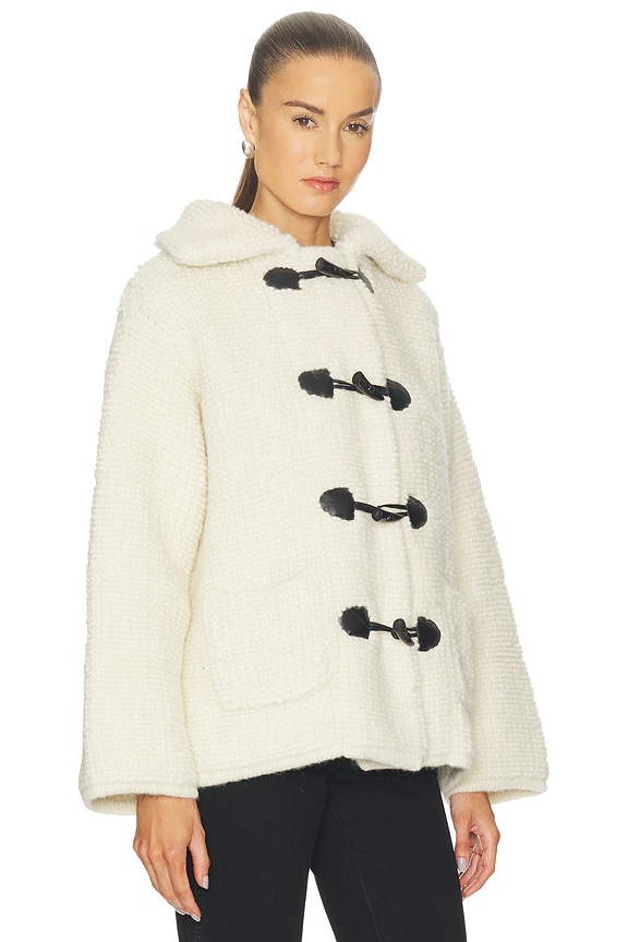 view 2 of 4 Alpaca Wool Toggle Coat in White
