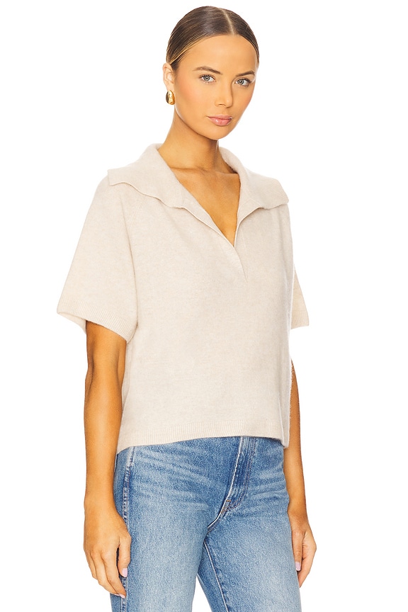 view 2 of 4 CASHMERE 반팔 폴로 in Oatmeal