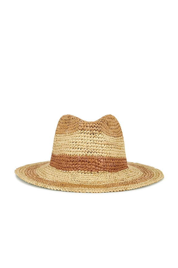 view 2 of 3 Samantha Fedora Hat in Natural & Browns