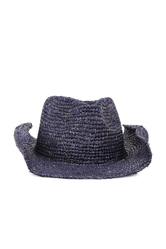 view 2 of 4 КОВБОЙСКАЯ ШЛЯПА in Navy & Silver