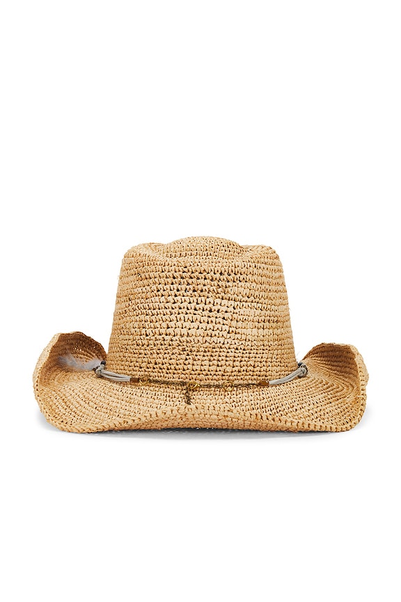 view 2 of 3 Morgan Cowboy Hat in Natural & Blue