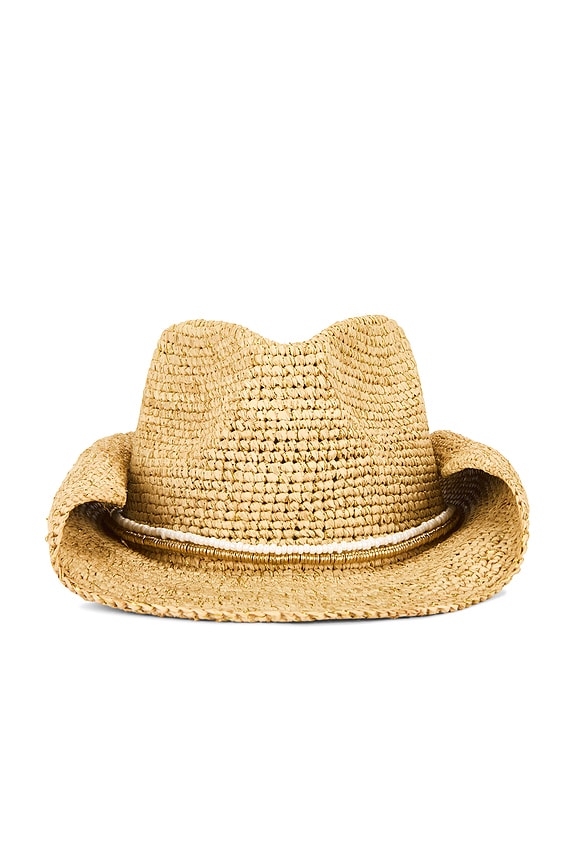 view 2 of 3 Giselle Hat in Natural & Gold