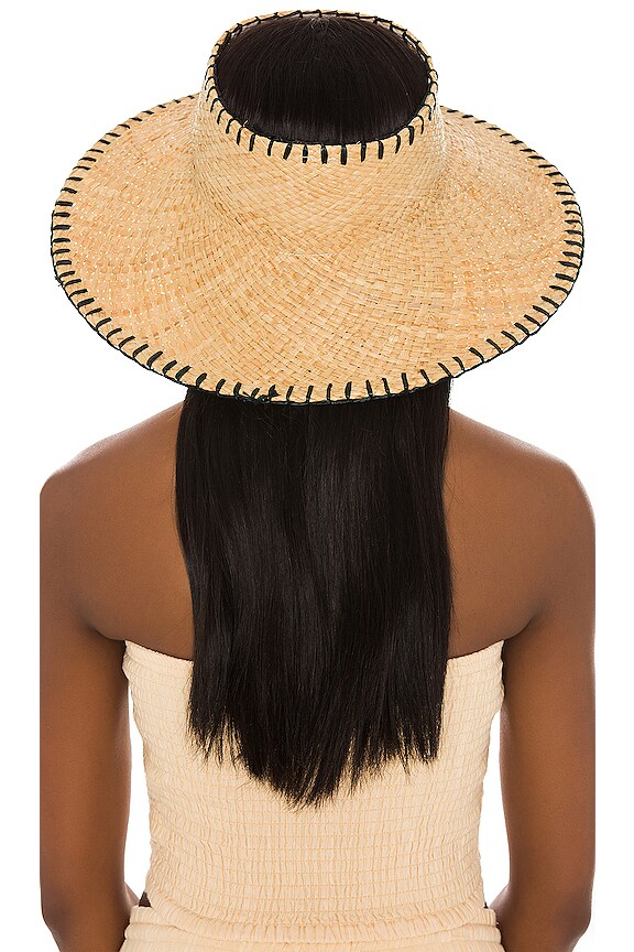view 2 of 3 Versilia Hat in Natural & Black