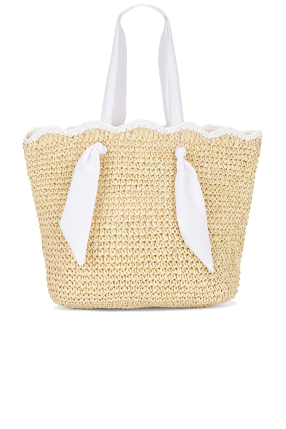 view 1 of 4 Capri Tote Bag in Natural & White