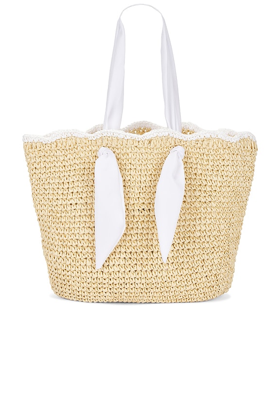 view 2 of 4 Capri Tote Bag in Natural & White