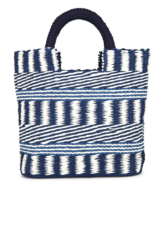 view 2 of 4 Cannes Tote in White & Blue