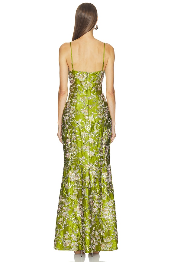 Satin Embellished Maxi Dress