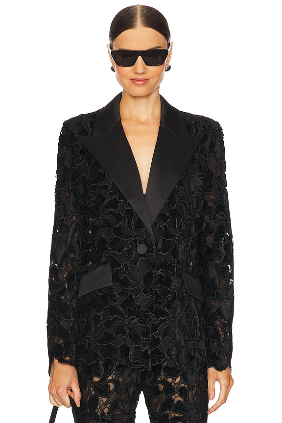 view 2 of 5 Floral Valia Blazer in Black