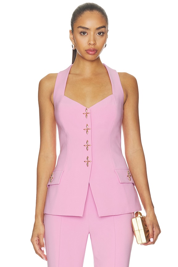 view 1 of 5 Zoe Pink Waistcoat in Pink