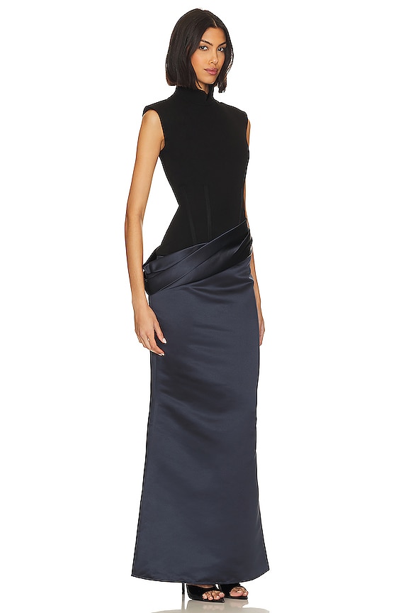 view 2 of 3 The Trophy Gown in Black & Navy