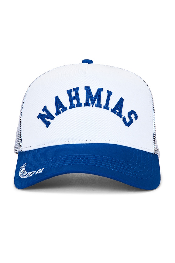view 1 of 4 Summerland Brim Trucker Hat in White & Blue