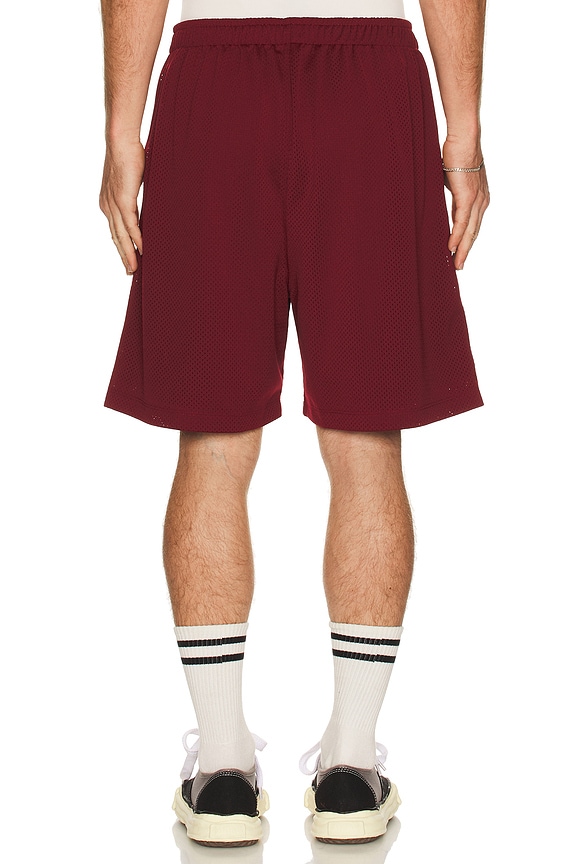 view 2 of 4 Varsity Baggy P.E. Short in Vintage Burgundy