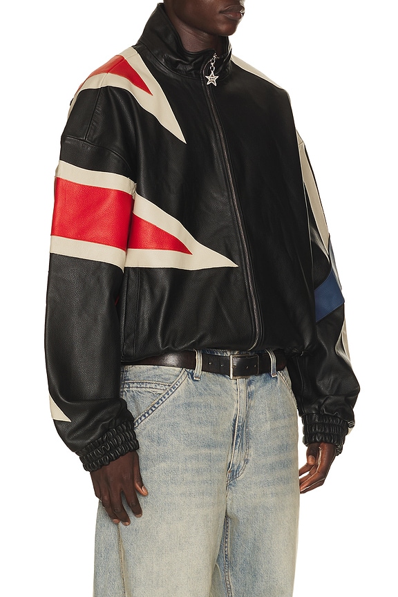 view 2 of 7 MVP Leather Bomber in Black