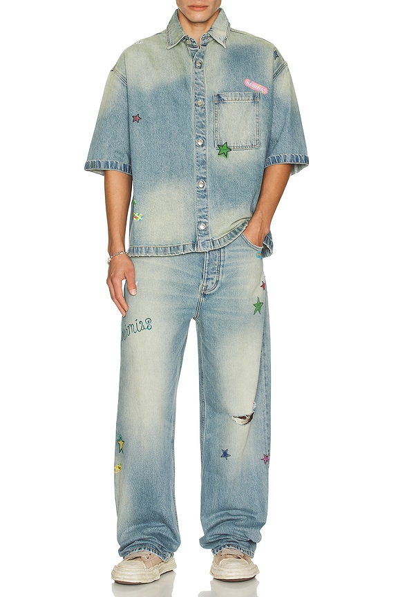 view 2 of 4 CHEMISE BANDAID in Light Wash