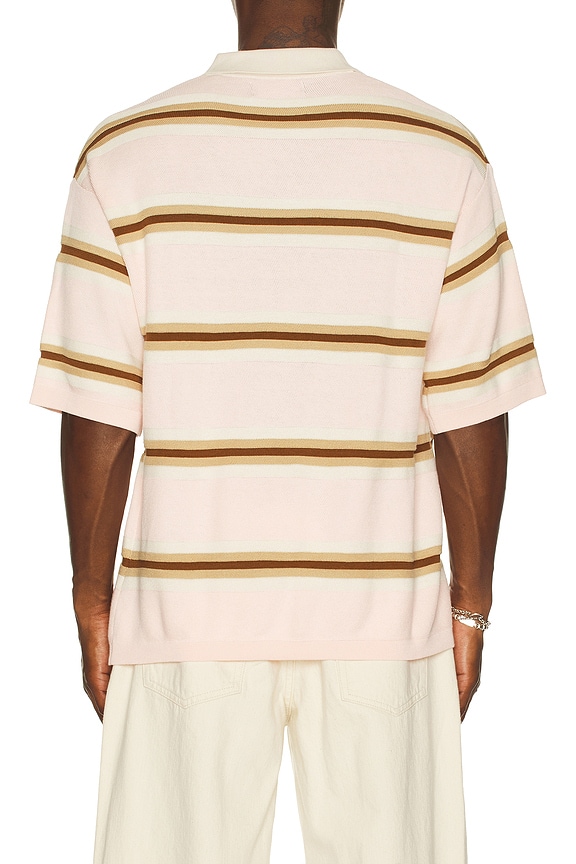 view 2 of 5 Knit Striped Polo in Soft Pink Stripe