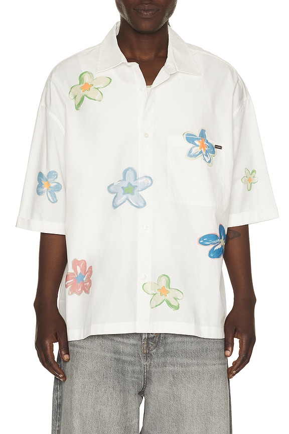 view 1 of 5 Super Bloom Cropped Short Sleeve Shirt in White