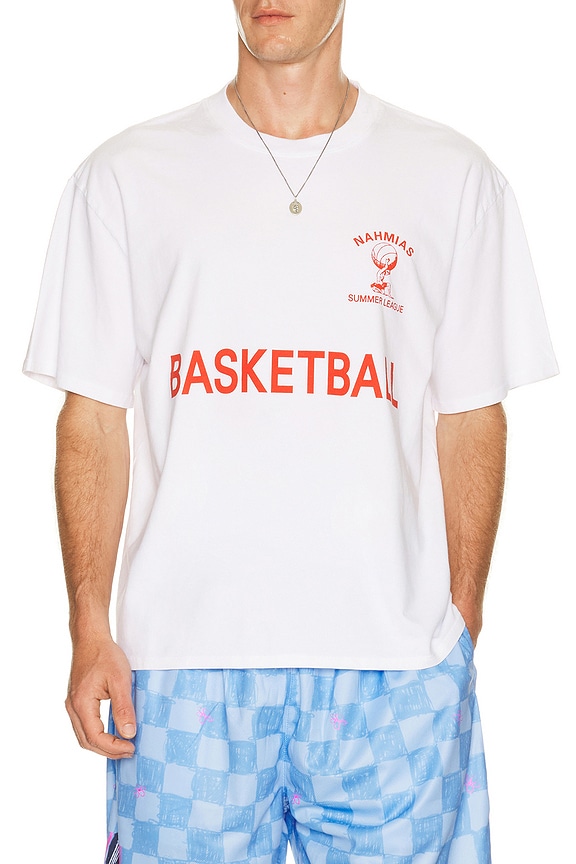 view 1 of 4 Youth Basketball Boxy Tee in White