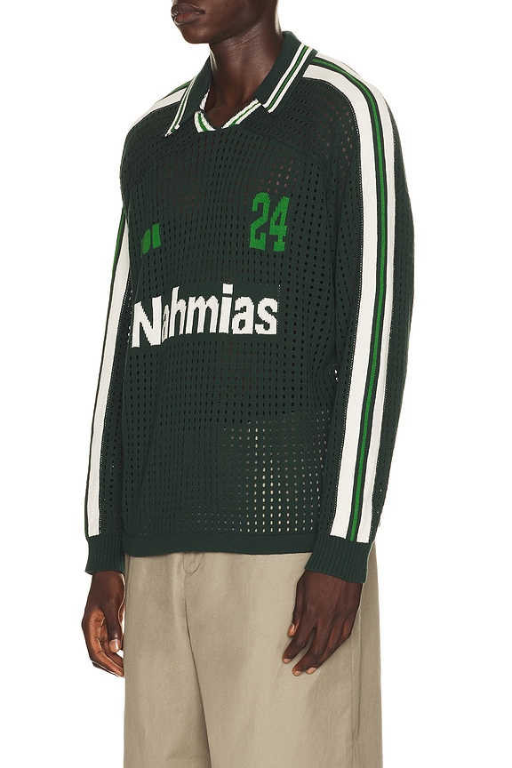view 2 of 5 Long Sleeve Soccer Jersey in Seaweed