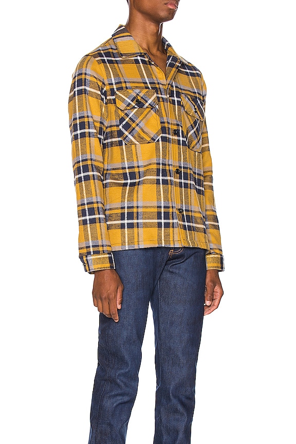view 2 of 6 Work Shirt in Yellow & Blue Flannel