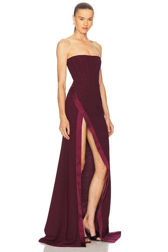 view 2 of 3 Nefertiti Maxi Dress in Dark Maroon
