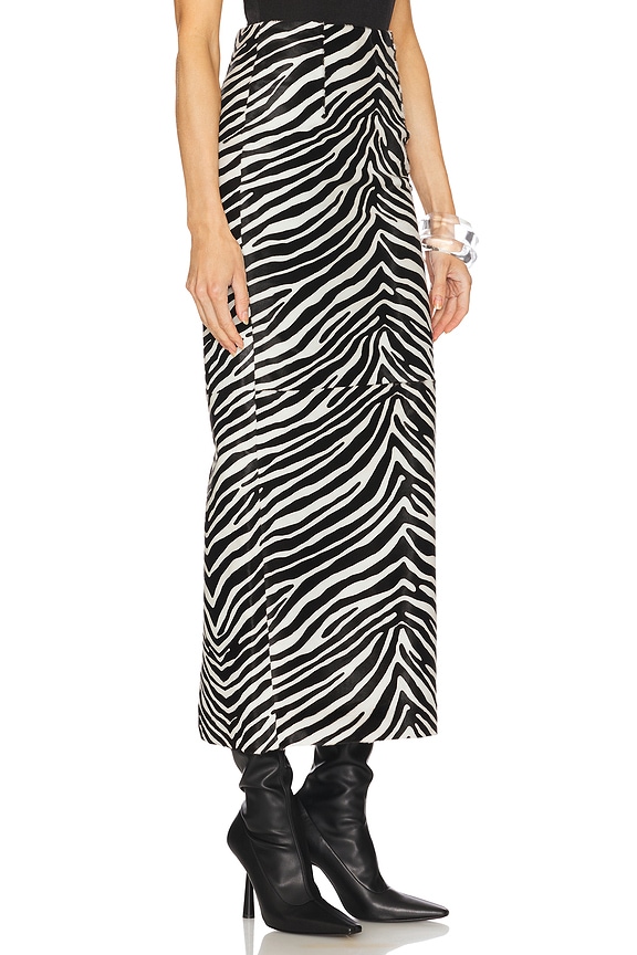 view 2 of 6 Raja Fur Skirt in Zebra Jasper