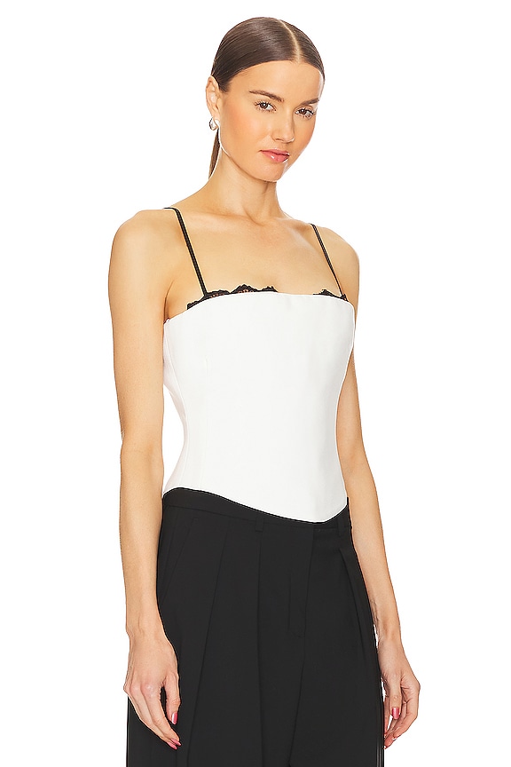 view 2 of 4 Noelie Corset Top in Temple White