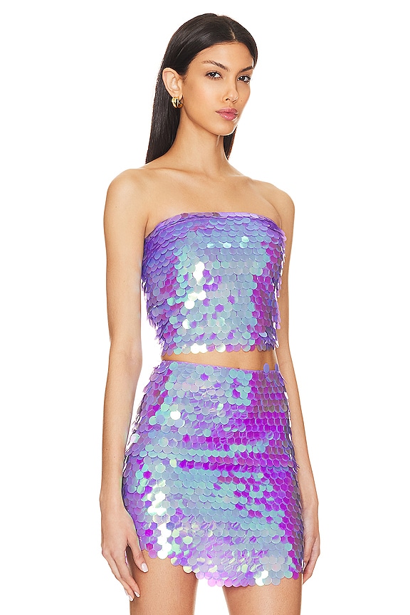 view 2 of 4 Dione Top in Lilac Sequin