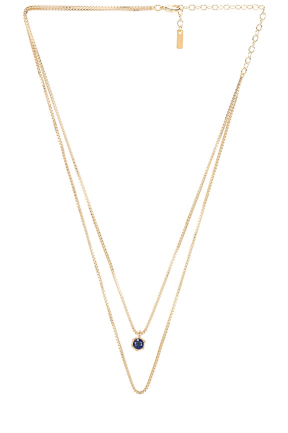 Natalie B Jewelry September Birthstone Necklace In Sapphire | REVOLVE