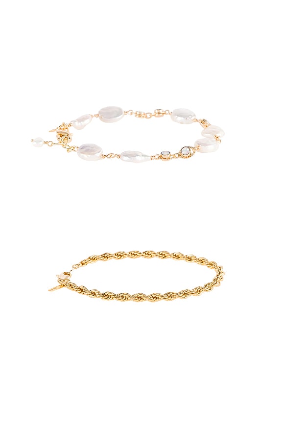 view 2 of 4 CONJUNTO DE PULSERAS DREAMING OPAL in Gold