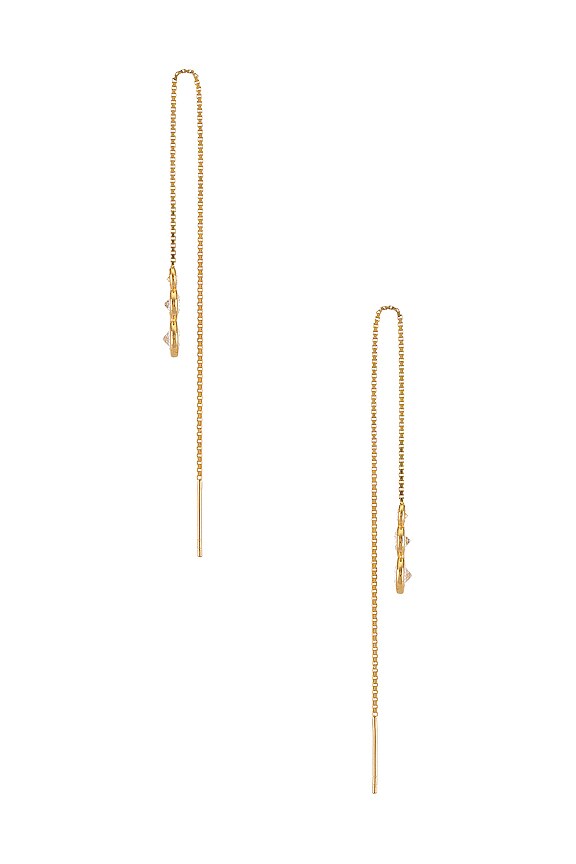 view 2 of 3 Anya Triple Drop Threader in Gold