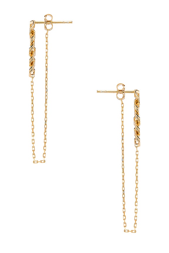 view 2 of 3 Lennox Chain Earring in Gold