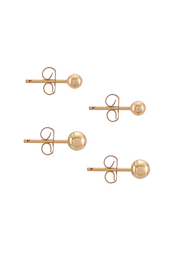 view 2 of 2 ENSEMBLE DE CLOUS D'OREILLES KOKO in Gold