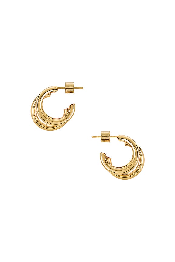 view 2 of 2 Tre Hoop in Gold