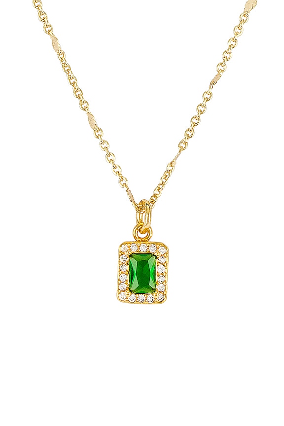 view 2 of 2 Devi Emerald Necklace in Gold