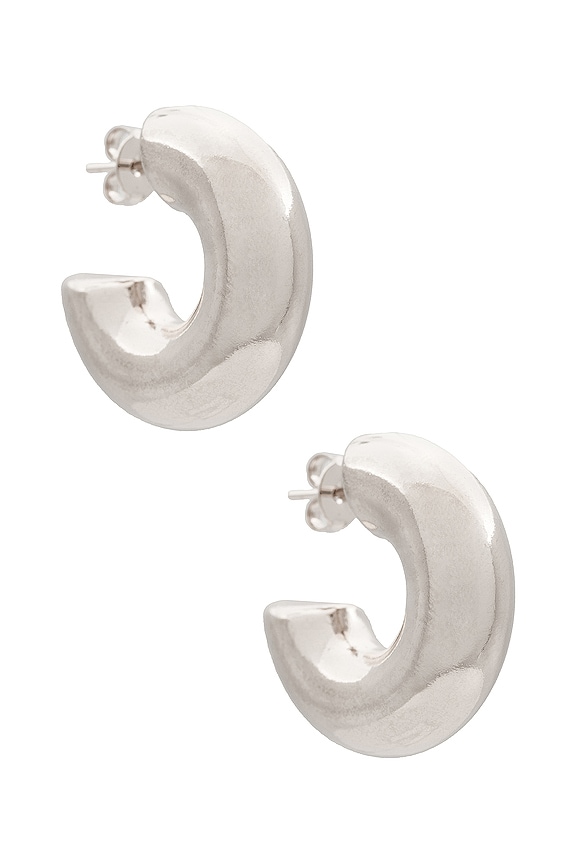 view 1 of 3 Cole Puffy Hoop in Silver