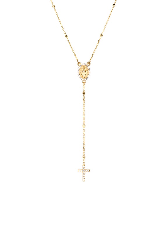 view 2 of 2 Natalie B Roma Rosary Necklace in Gold