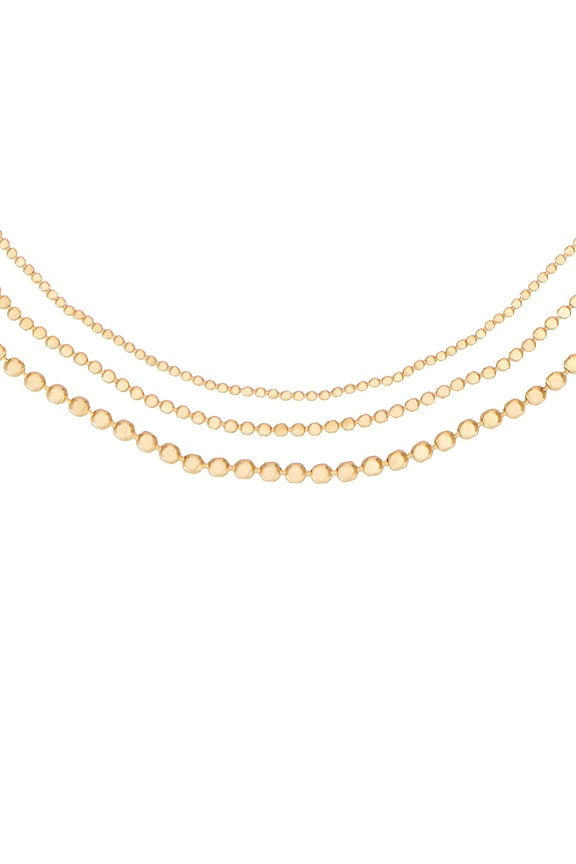 view 2 of 3 Anya Triple Strand Necklace in Gold