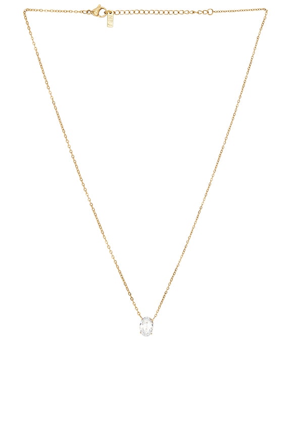view 1 of 3 Evan Solitaire Necklace in Gold