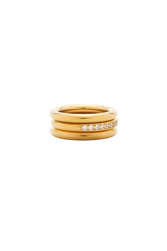 view 2 of 6 Tessa Trio Ring Set in Gold