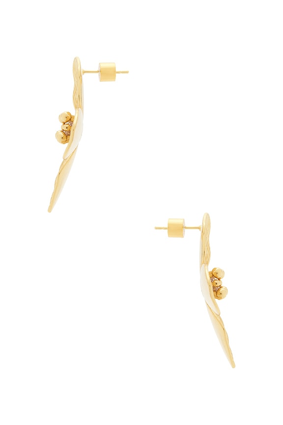 view 2 of 2 CLOUS D'OREILLES FLORA in Gold