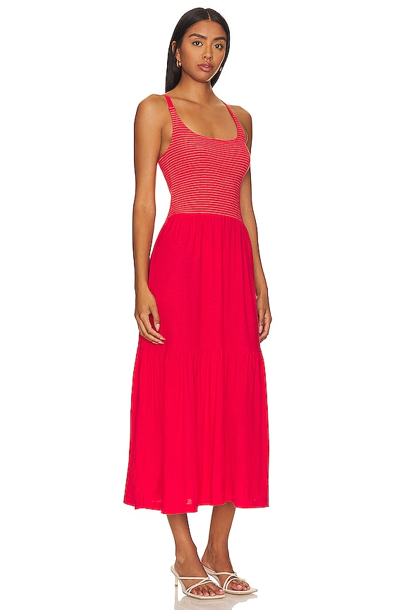 view 2 of 3 VESTIDO MIDI CON ESPALDA CRUZADA PENELOPE in Cherry Bomb