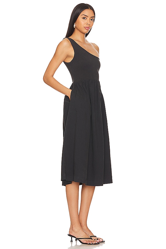 view 2 of 3 VESTIDO DE UM OMBRO SÓ CONNIE in Jet Black
