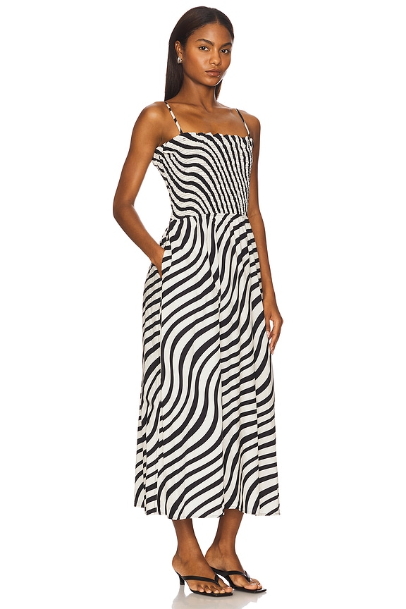 view 2 of 3 Sibelle Smocked Dress in Swirl Print