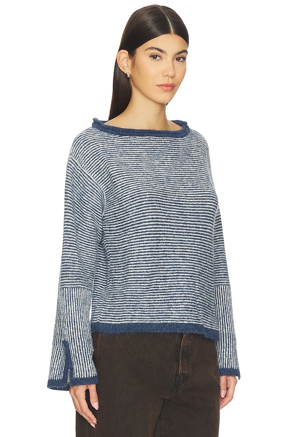 view 2 of 4 Willow Pullover Sweater in Greenwich Navy Stripe