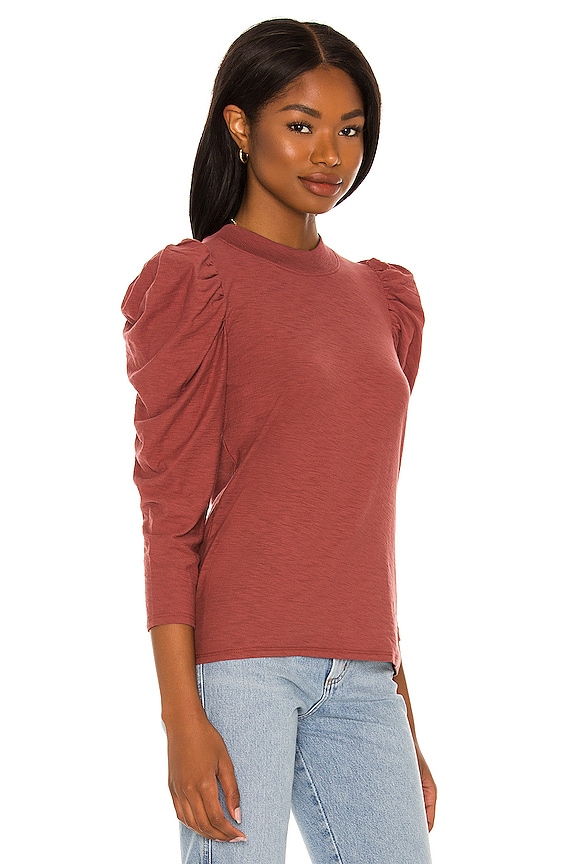 view 2 of 4 Zeta Snap Back Mock Neck in Rusted Rose