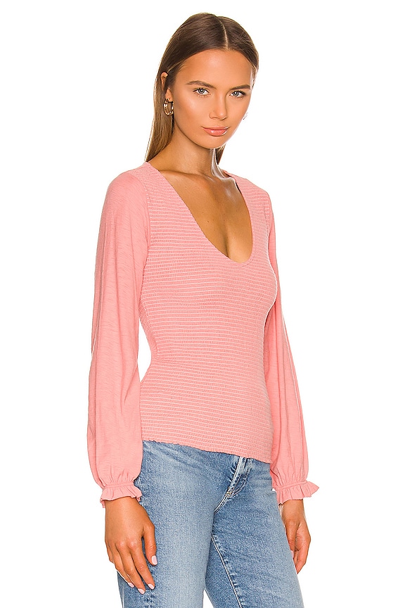 view 2 of 4 Bunny Smocked Long Sleeve Top in Geranium