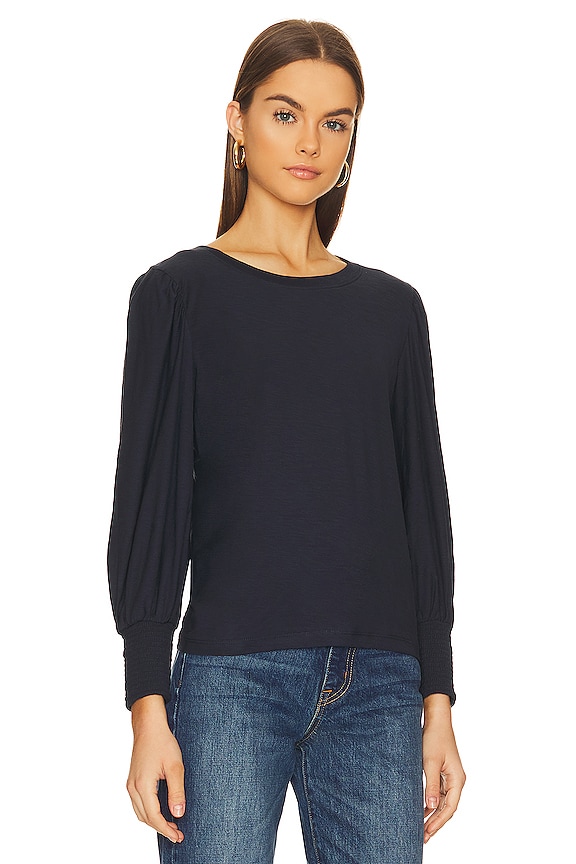 view 2 of 4 LOREN SMOCKED PEASANT 탑 in Night Horizon