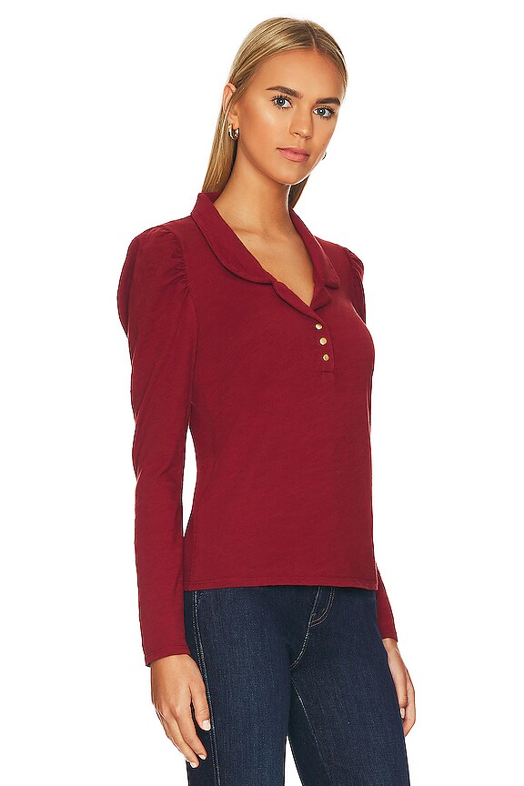 view 2 of 4 Pilar Femme Henley in Ruby