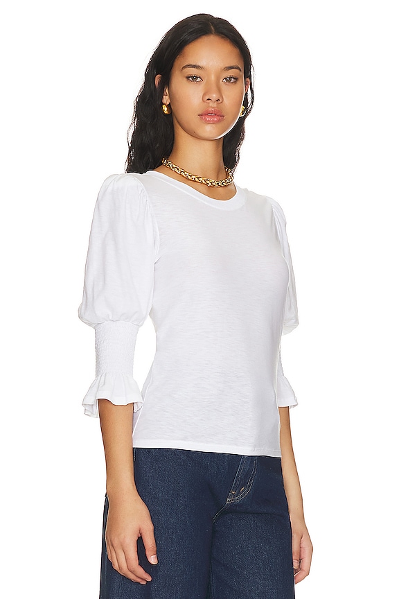 view 2 of 4 Cadence Drama Sleeve Tee in White